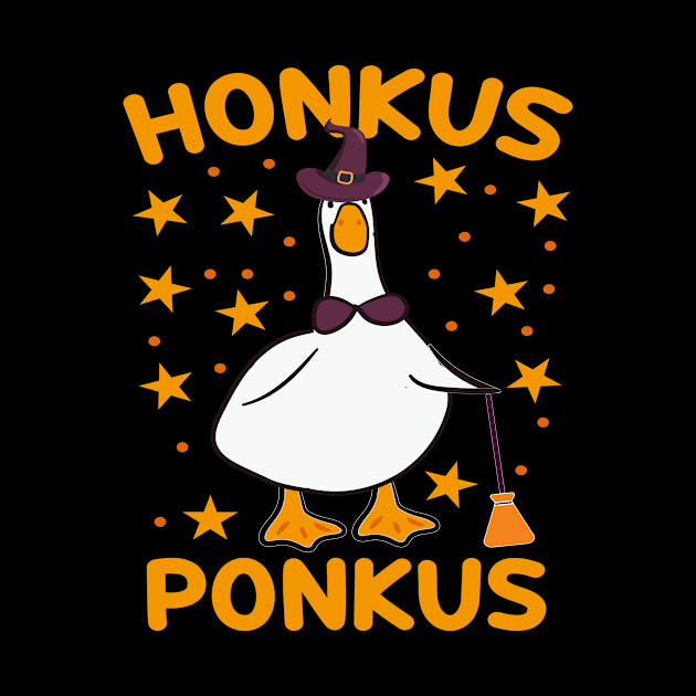 Funny Honkus Ponkus Halloween Witches Honk Goose by MoodPalace