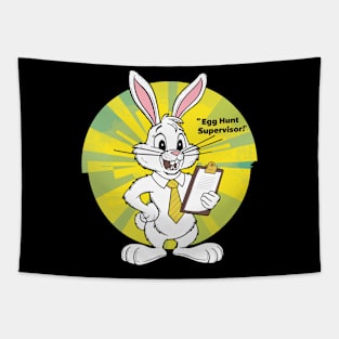 Professional Bunny Egg Hunt Supervisor Easter Funny Tapestry