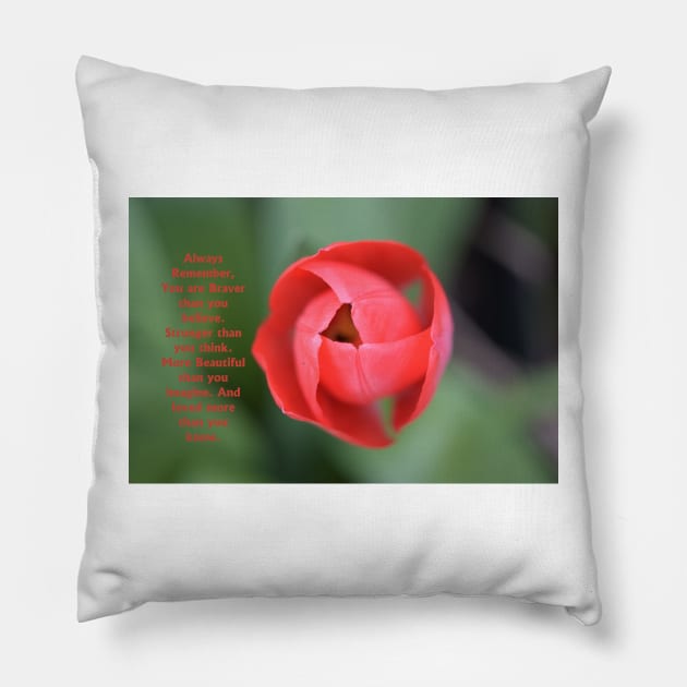 You are Braver than you believe. Pillow by fantastic-designs