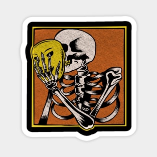 Skeleton with the mask Magnet