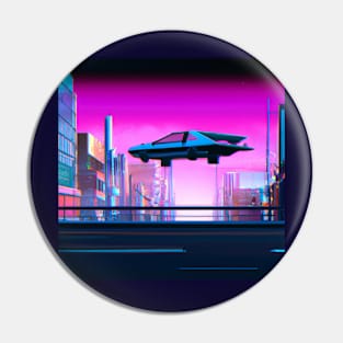 Cyberpunk city Pin