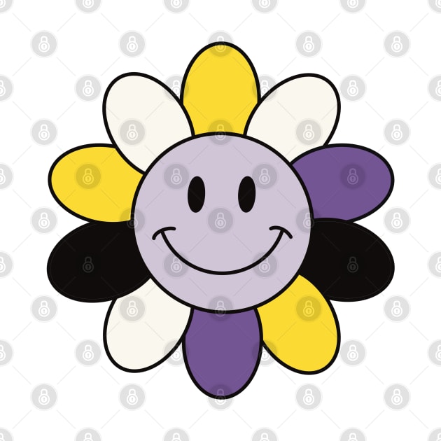 Non-binary smile daisy flower by Flor Volcanica