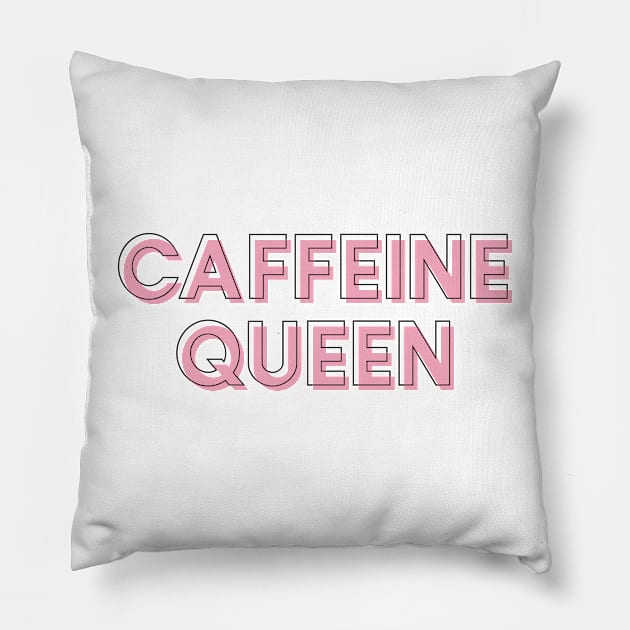 Caffeine Queen Chic Coffee Lover Pillow by Asilynn