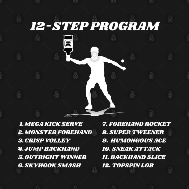 US Open Funny Tennis Addict 12-Step Program by TopTennisMerch