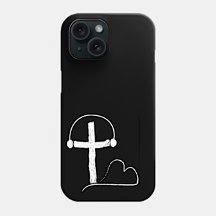 cross on a black Phone Case