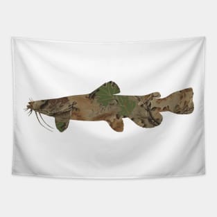 Father's Day Camo Catfish Fishing Hunter Fish Life Tapestry