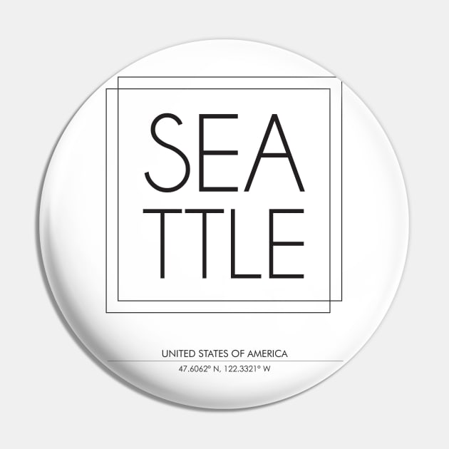 Seattle city minimal typography 2 Pin by StudioGrafiikka