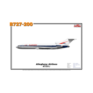 Boeing B727-200 - Allegheny Airlines (Art Print) T-Shirt