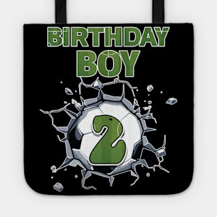 2nd Birthday Boys Soccer player Gift For Boys Kids toddlers Tote