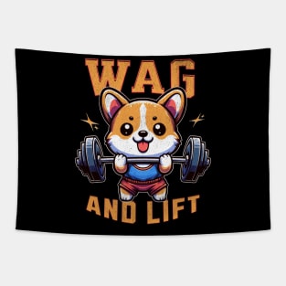 Wag And Lift Dog Lover Corgi Lover Tapestry