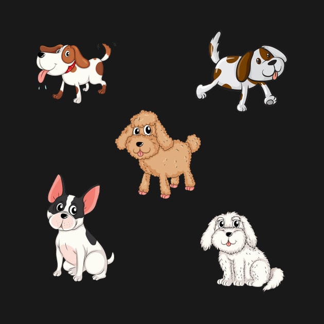 Dog pack-4 stickers by Misfit04