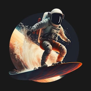 Astronaut surfing the milkyway T-Shirt