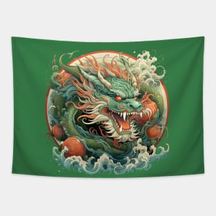 Emerald Dragon Tapestry