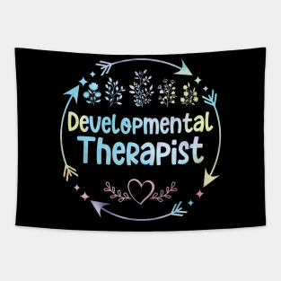 Developmental Therapist cute floral watercolor Tapestry