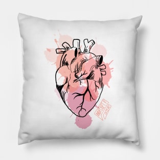 Corazon acuarela Pillow