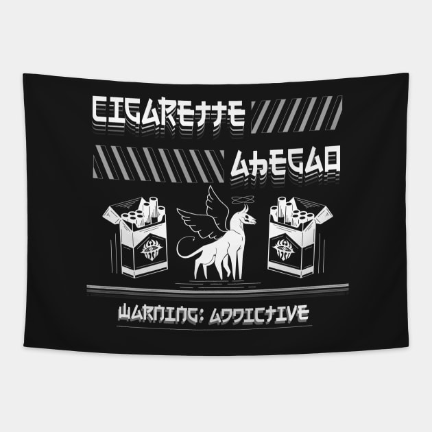 Cigarette Ahegao Tapestry by Wyyrmwood