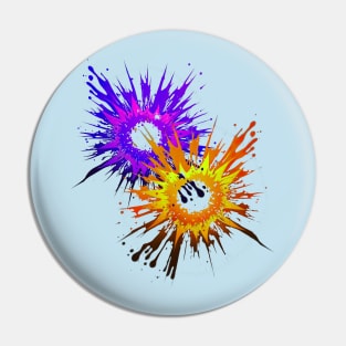 Abstract Colourful Reaction, Explosion Of Colour Pin