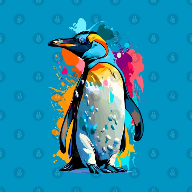 Emperor Penguin - Cute King Penguin Colourful by BigWildKiwi
