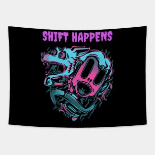 Shift Happens Crazy Werewolf Neon Variant Tapestry