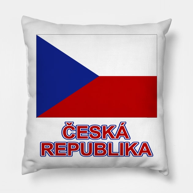 The Pride of the Czech Republic - Czech Flag and Language Design Pillow by Naves
