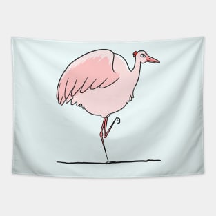 A flamingo - or is it a pink balloon? Tapestry