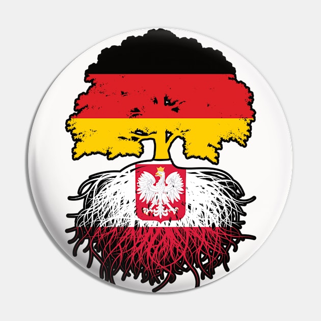 Poland Polish German Germany Tree Roots Flag Pin by VEXILLARIUS