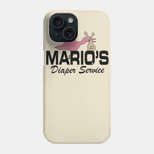 Marios Diaper Service logo T-shirt Phone Case by Cabin_13