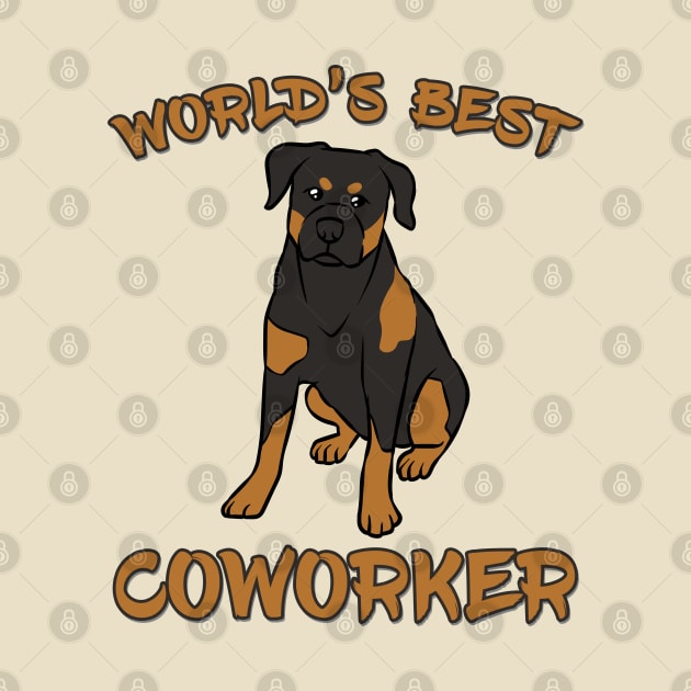 Rottweiler World's Best Coworker WFH by DeesDeesigns