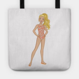 Summer girl doll, beach cute doll, doll surfer, beach girl Tote