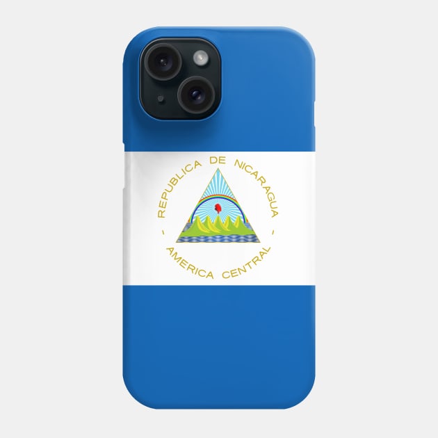 Bandera de Nicaragua - Escudo nicaraguense Phone Case by verde