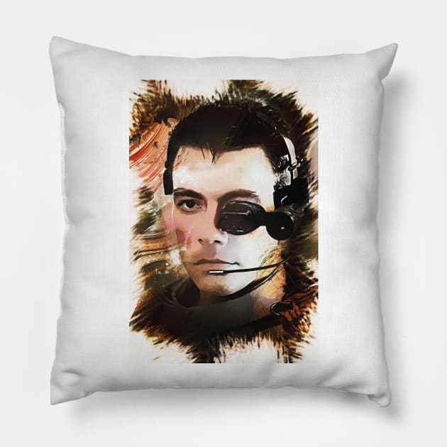 Universal Soldier - Jean Claude Van Damme - Custom Digital Artwork Pillow by Naumovski