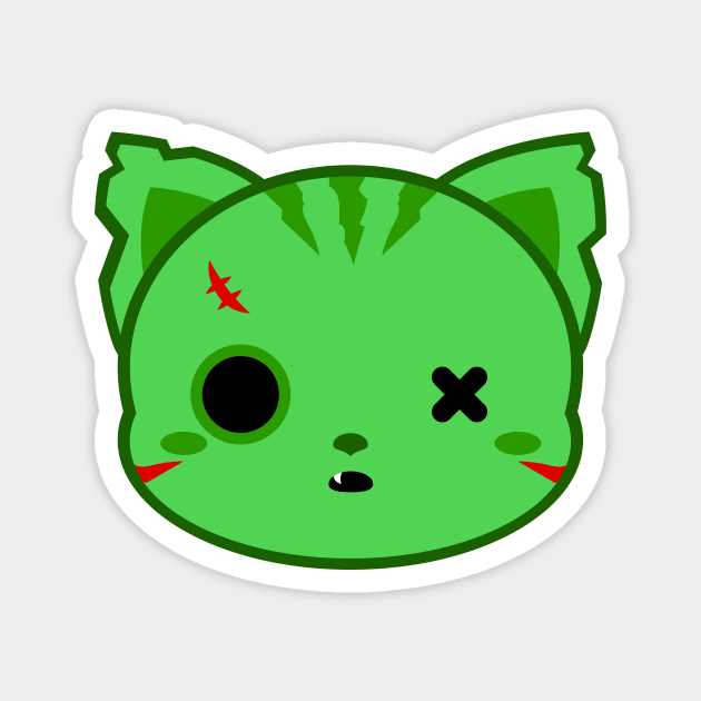 Cute Zombie Cat Magnet by alien3287