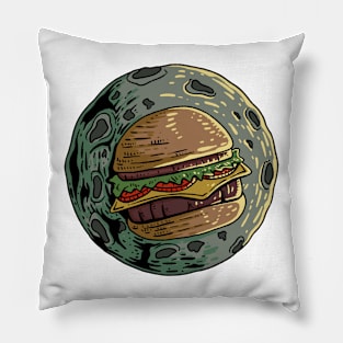 Burger moon Pillow