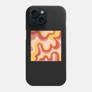 groovy abstract 70's wave print Phone Case