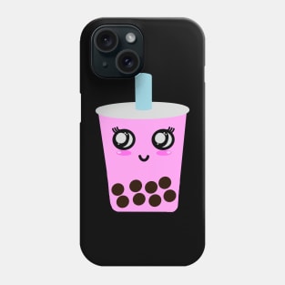 Happy pink boba Phone Case