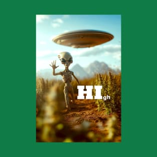 Alien says HI #1 T-Shirt