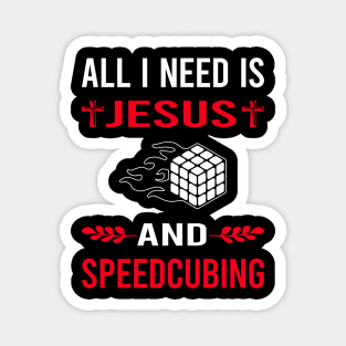 I Need Jesus And Speedcubing Speedcube Speedcuber Speed Cubing Magnet