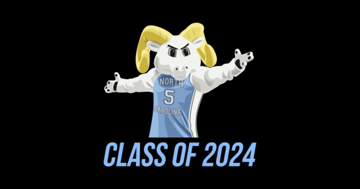 UNC Class of 2024 Rameses Mascot Unc Sticker TeePublic