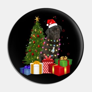 Cane Corso Christmas Tree Santa Hat Funny Xmas Gift Dog Pin