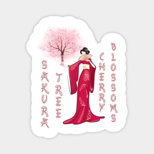 Sakura tree - cherry blossoms Magnet