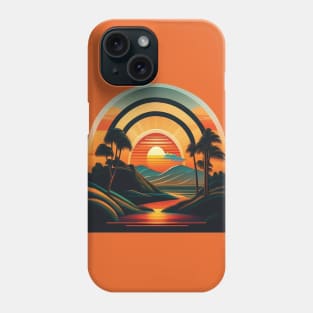 Retro sunset nature Phone Case