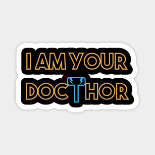 Doctor and Thor Pun Magnet