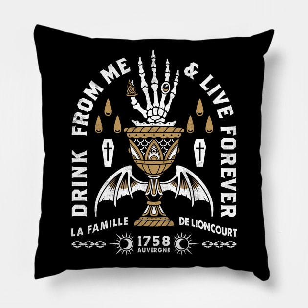 Drink From Me - Lestat Vampire Pillow by Nemons