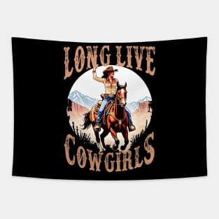 Long Live Howdy Rodeo Western Country Southern Cowgirls Tapestry