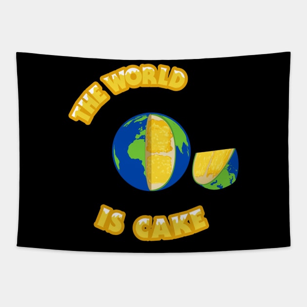 Everything is Cake - The World is Cake Tapestry by PinnacleOfDecadence