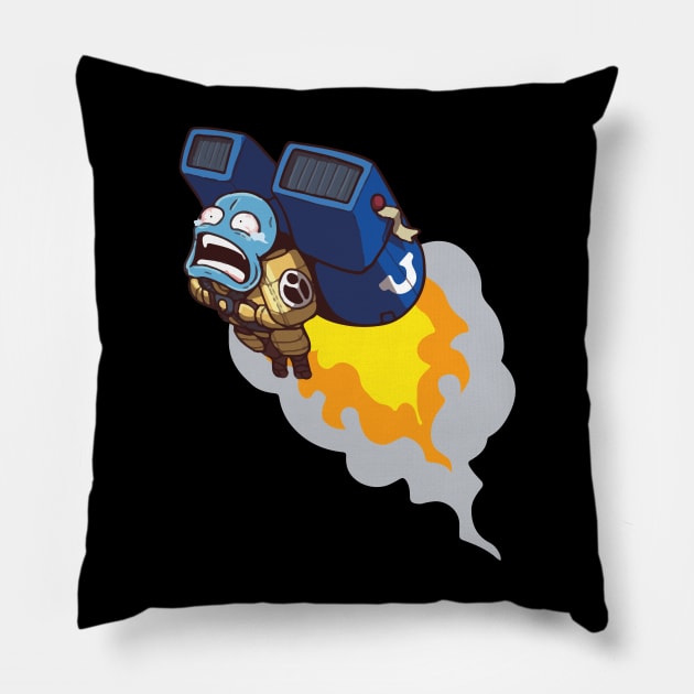 Greater Good Tau With Jetpack Pillow by DungeonDesigns