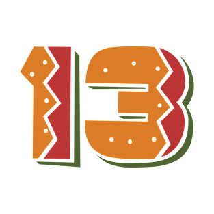 Burger Number 13 - Official Teenager 13 Years Old - 13th Birthday Gift For Men & Women T-Shirt