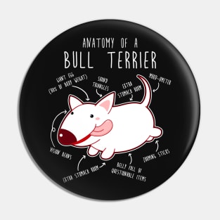 Bull Terrier Dog Anatomy Pin