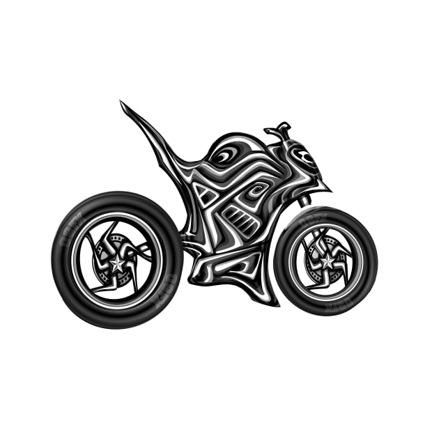 skeleton Hyper Naked Motorcycle by ogfx