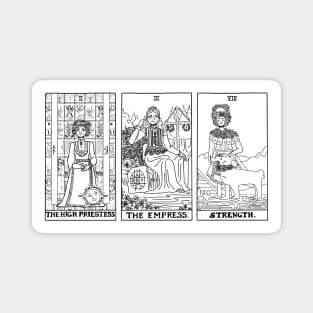 Midsommar Tarot Cards Black and White Version Magnet